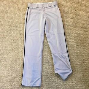 Easton Gray With Black Piping Full Length Baseball Pamts